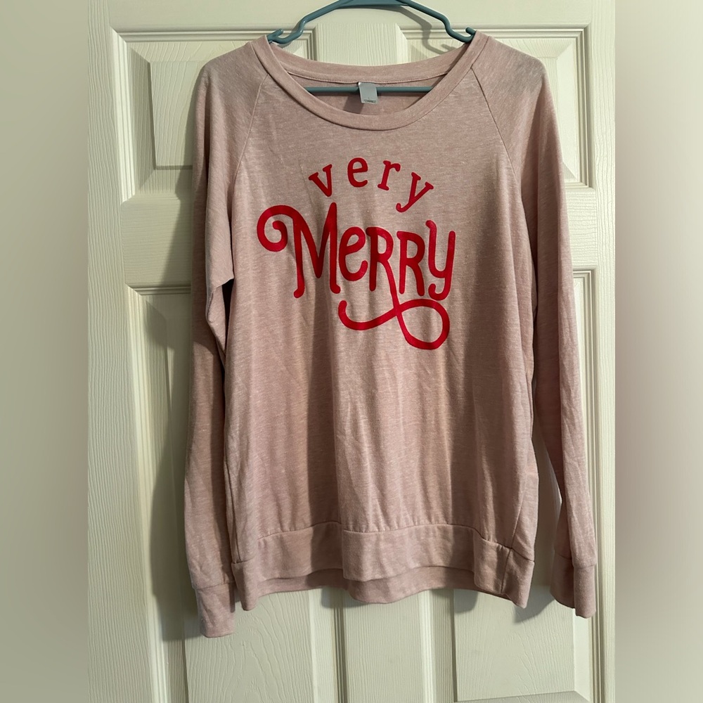 Large Very Merry Long Sleeve Tee
